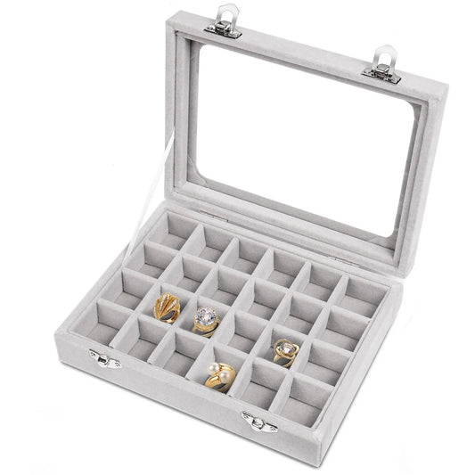 Jewelry Storage Box Earring Ring Necklace Jewelry  Box