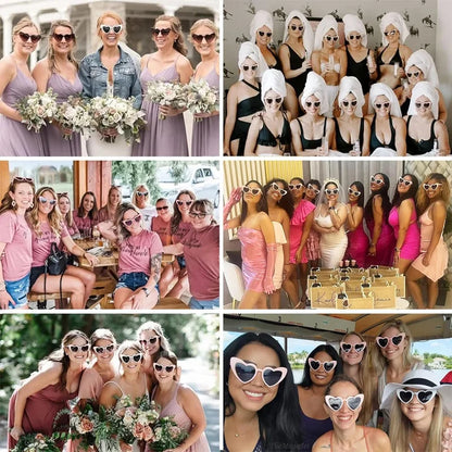 Heart Shaped Sunglasses Wedding Bride Bridesmaid