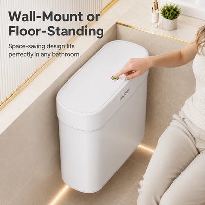 Wall Mounted Trash Can with Press-Top Lid