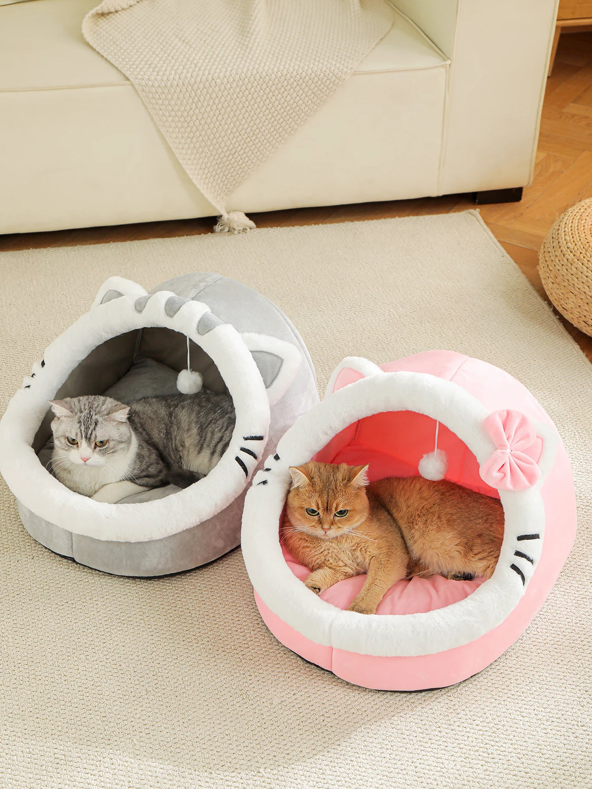 Cute And Soft Cat House Super Cat Bed Warm Deep Sleep Comfort