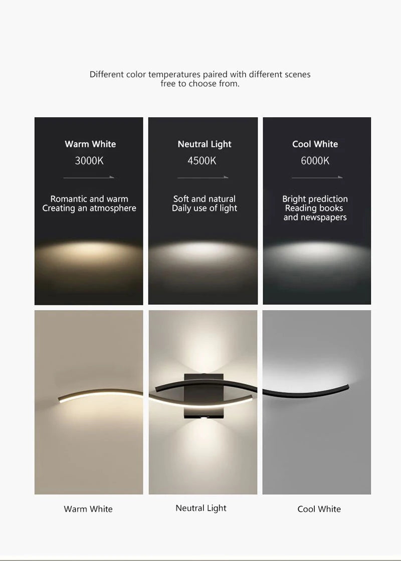 Indoor LED Wall Lights for Bedroom Bedside LED Wall Lamps