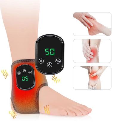 Heated Ankle Massager Hot Compresses Vibration Massage