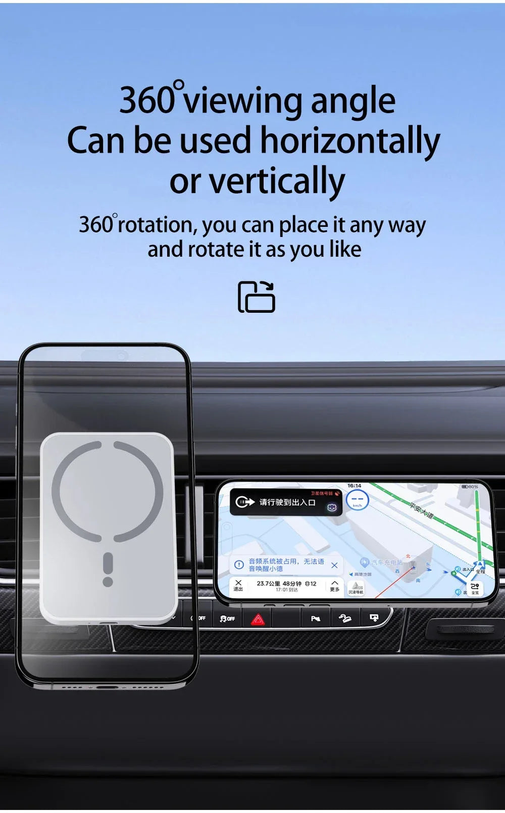 Magnetic Wireless Car Charger Air Outlet Phone Holder