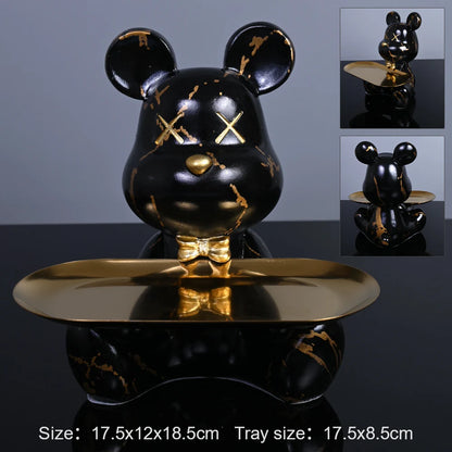Colorful Bear Statues and Sculptures Butler Figure Ornaments