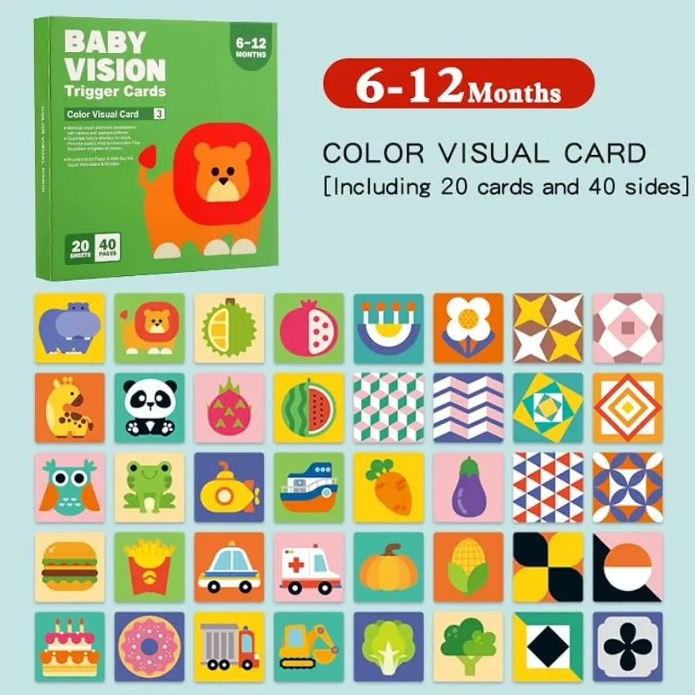 Montessori 0-12Month Baby Vision Stimulation Cards