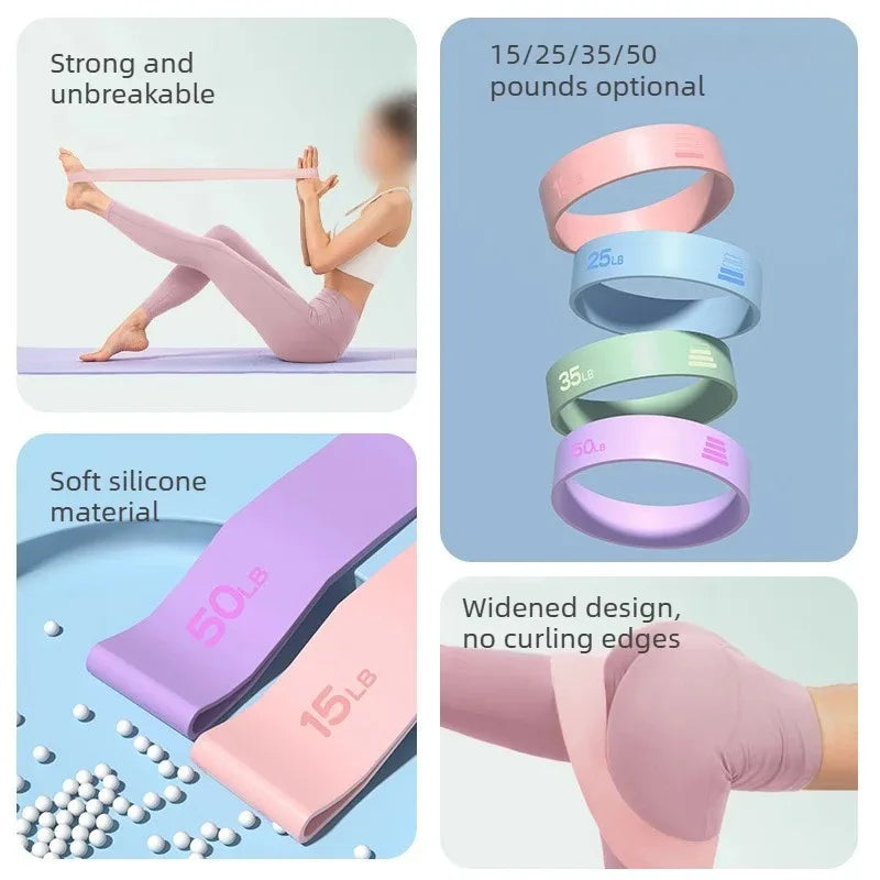 15-50LB Resistance Bands For Legs And Butt Hip Glute Thigh Booty