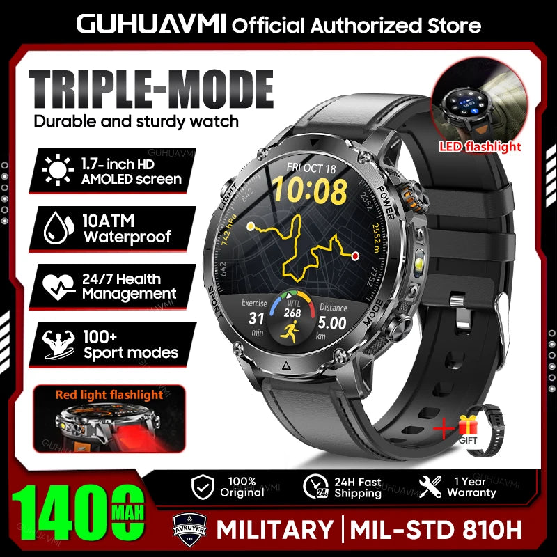 New TANK Ultra 1400mAh Battery Military Smart Watch