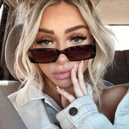 Small Rectangle Pattern Sunglasses For Women