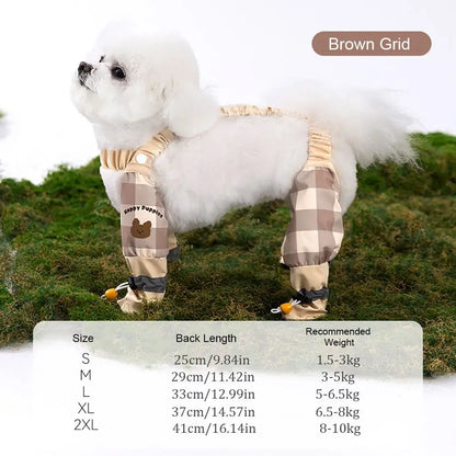 Reflective Stripe Pet Strolling Going Out Pants Adjustable
