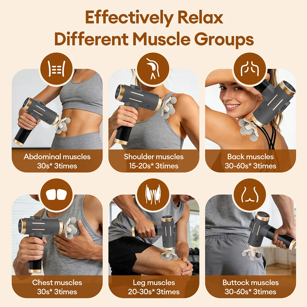 99 Level Electric Massage Gun Powerful Fascia Gun High-Frequency