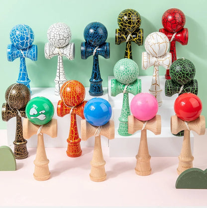 Crack Painted Kendama Toy Outdoor Fitness Balls Train