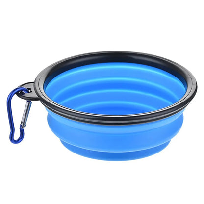 Collapsible Pet Silicone Dog Food Water Bowl Outdoor