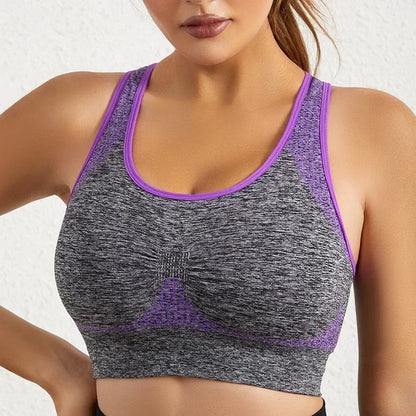 New Sports Bra Women Seamless Gym Jogging Crop Top Yoga Fitness