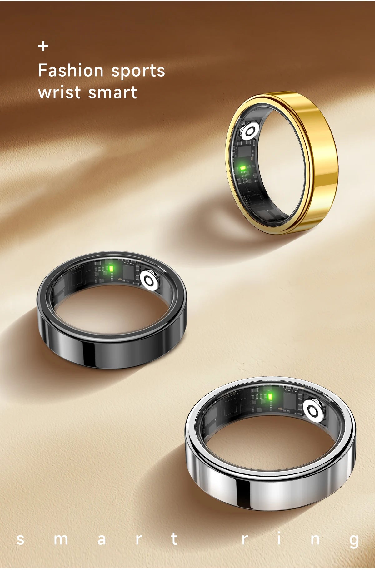 New Smart Ring Heart Rate Blood Pressure Sleep Monitoring