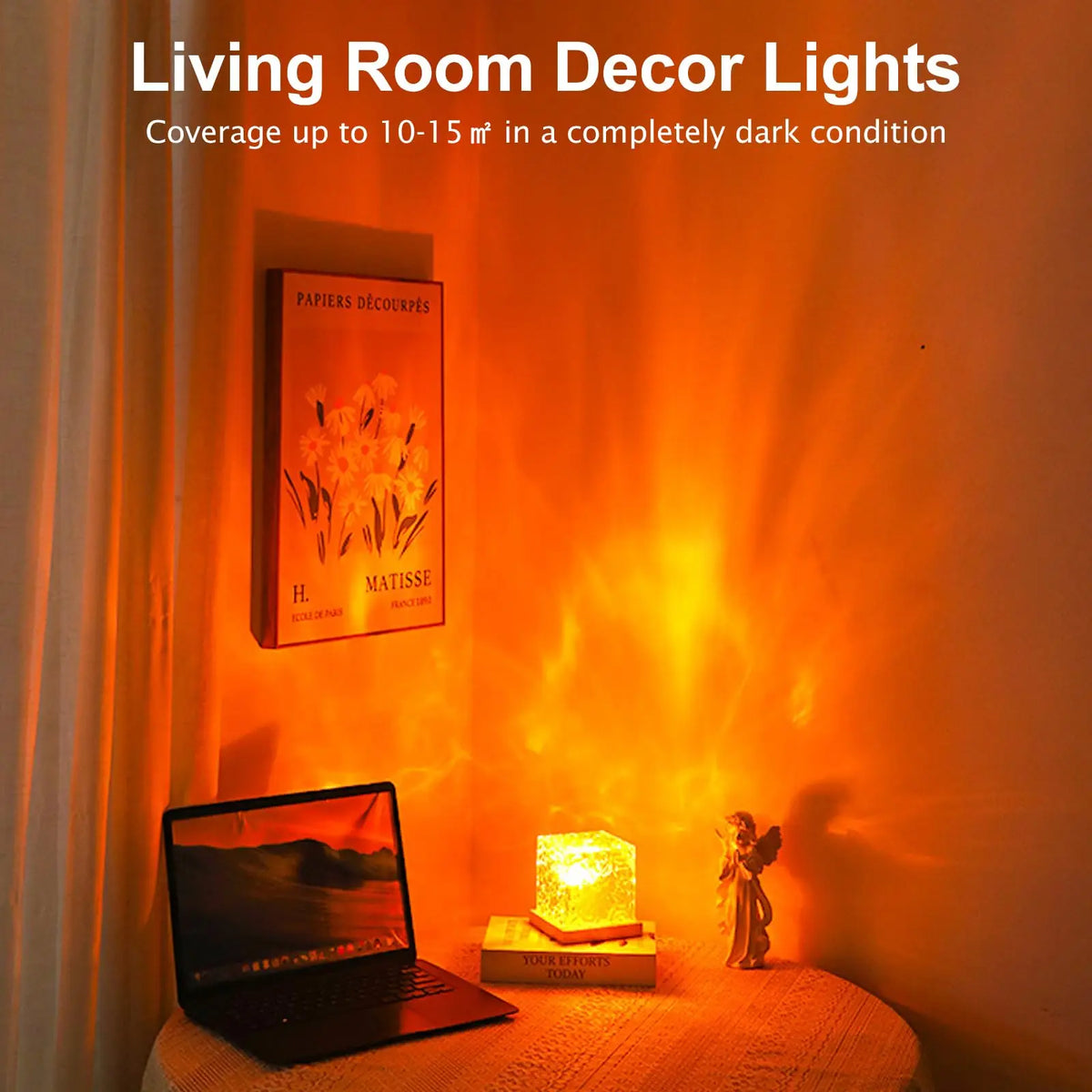 LED Water Ripples Lamp Galaxy Projector Night Light with Remote Control