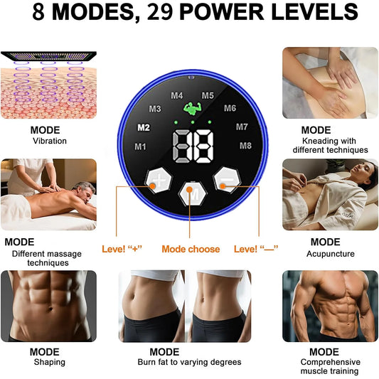 Portable EMS Muscle Stimulator Set – Electric Abdominal Belt