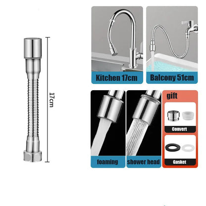 Stainless Steel Universal 1080° Rotation Faucet Sprayer