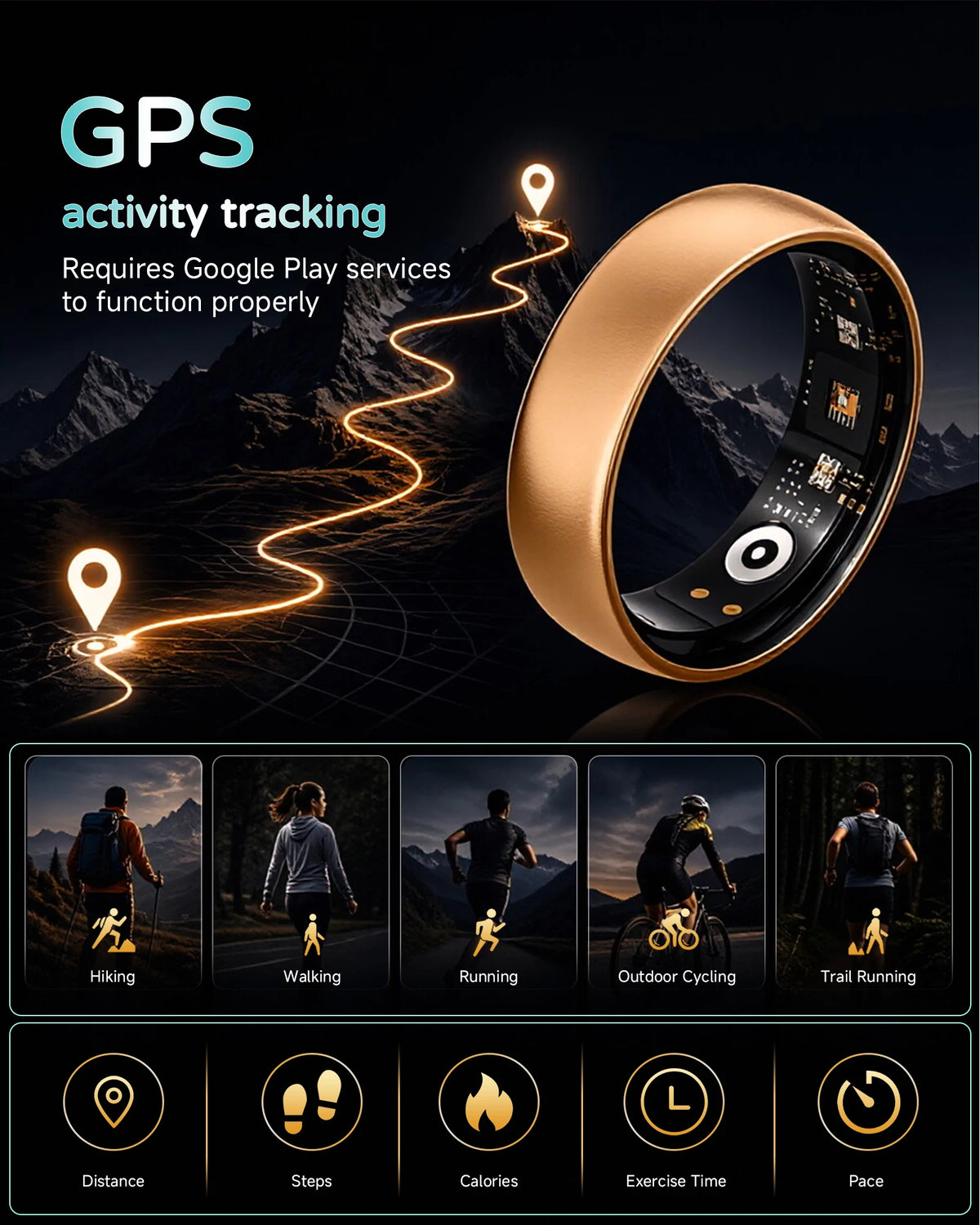 AURA Matt Smart Ring Fitness Sports Health Monitor Sleep