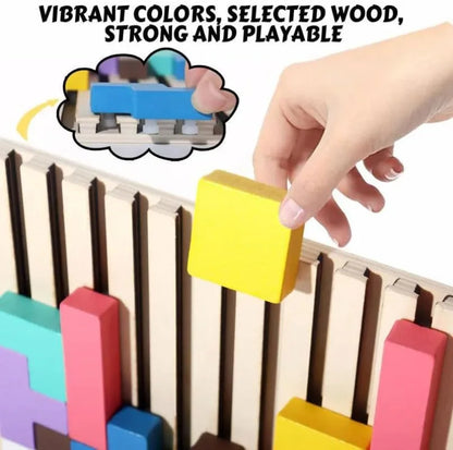 Wooden Puzzle Toy Stacking Game for Family Gathering