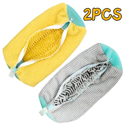 Shoe Washing Machine Bag with Liquid Shoe Brush Set