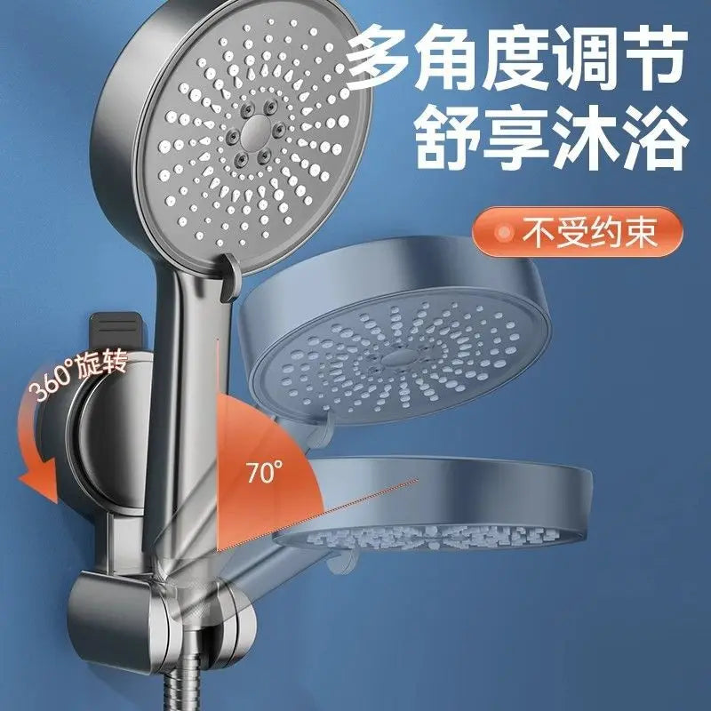 New Shower Head Supports 360° Adjustable Suction Cup