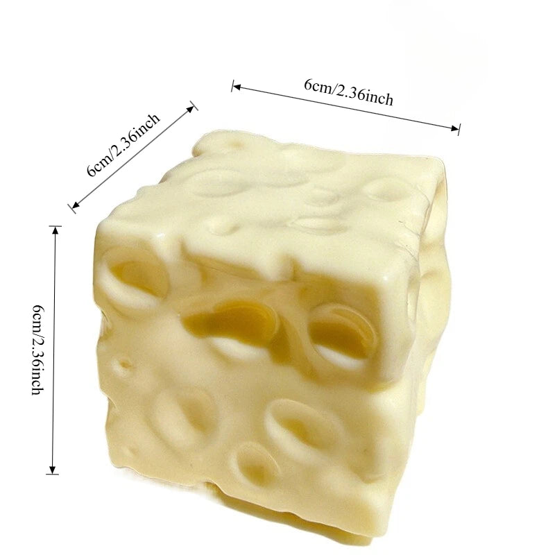 Taba Squishy  Cheese Cube Stress Ball Shapeable Squeeze Ball