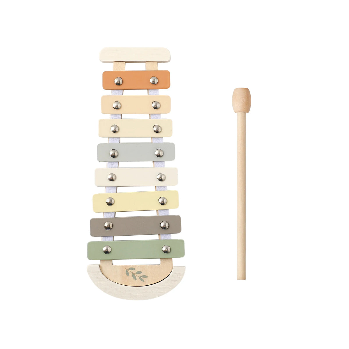 Montessori Wooden Toy Multicolor Xylophone Bell Beads