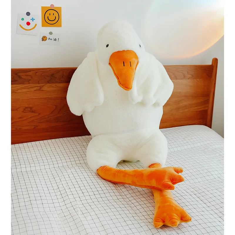 90-190cm Lovely Big White Goose Throw Pillow Plush Toy