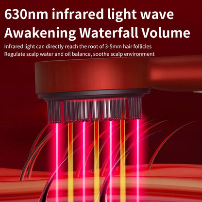 Electric Massage Comb Vibration Red Light Therapy Hair Growth