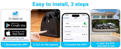 1080P WiFi Magnetic Solar Wireless Backup Camera