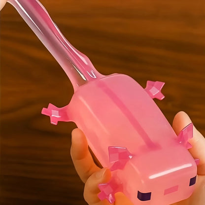 Transparent Cube Axolotl Squishy Toy Maltose Jelly Salamander