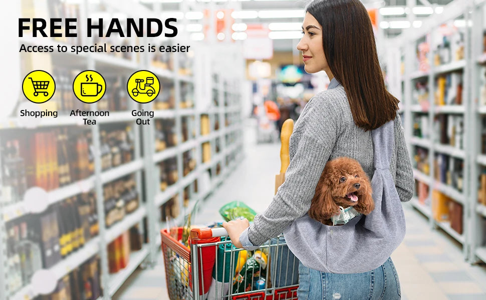 Dog Carrier Sling - Hand-Free Dog Carriers Travel Safety Harness