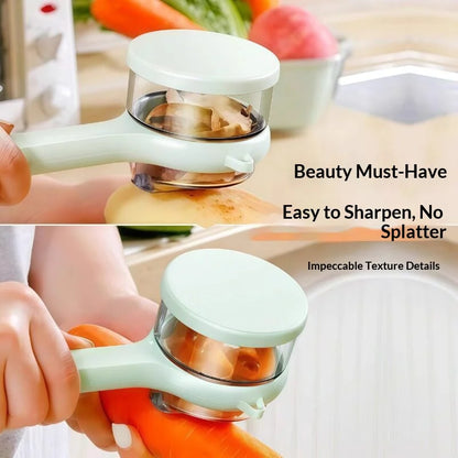 Storage‑Type Fruit Vegetable Peeler With Peel Container