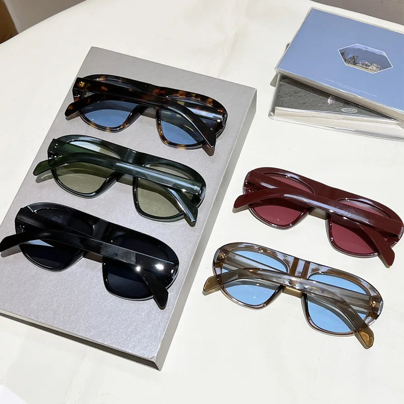 new fashion leopard gradient oval sunglasses for women