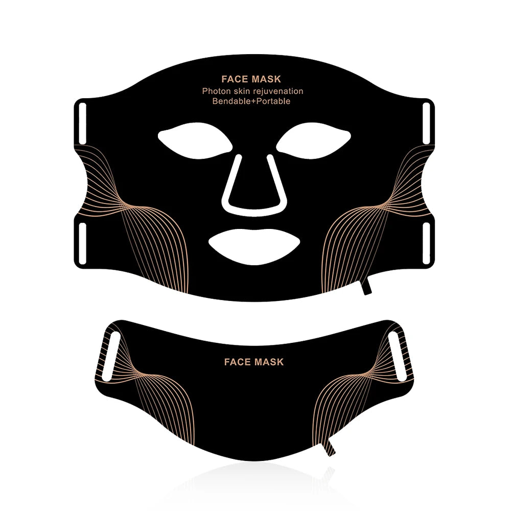 Silicone LED Mask Face With Neck 7 Colors LED Photo