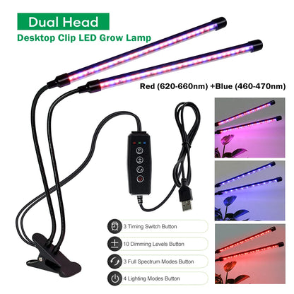 Clip-On LED Grow Light with Gooseneck