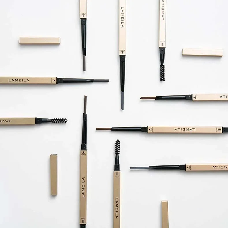 Double Head Eyebrow Pencil with Brush Waterproof Smooth