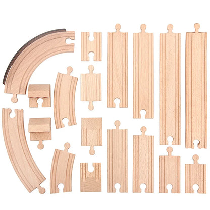 New Kinds Wooden Track Parts Beech Wooden Railway Train