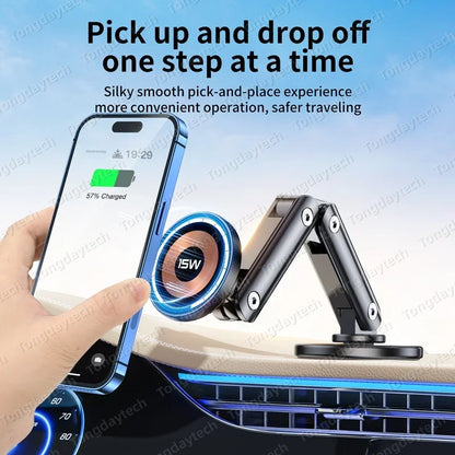 15W Car Magnetic Wireless Charger Holder 360 Rotation