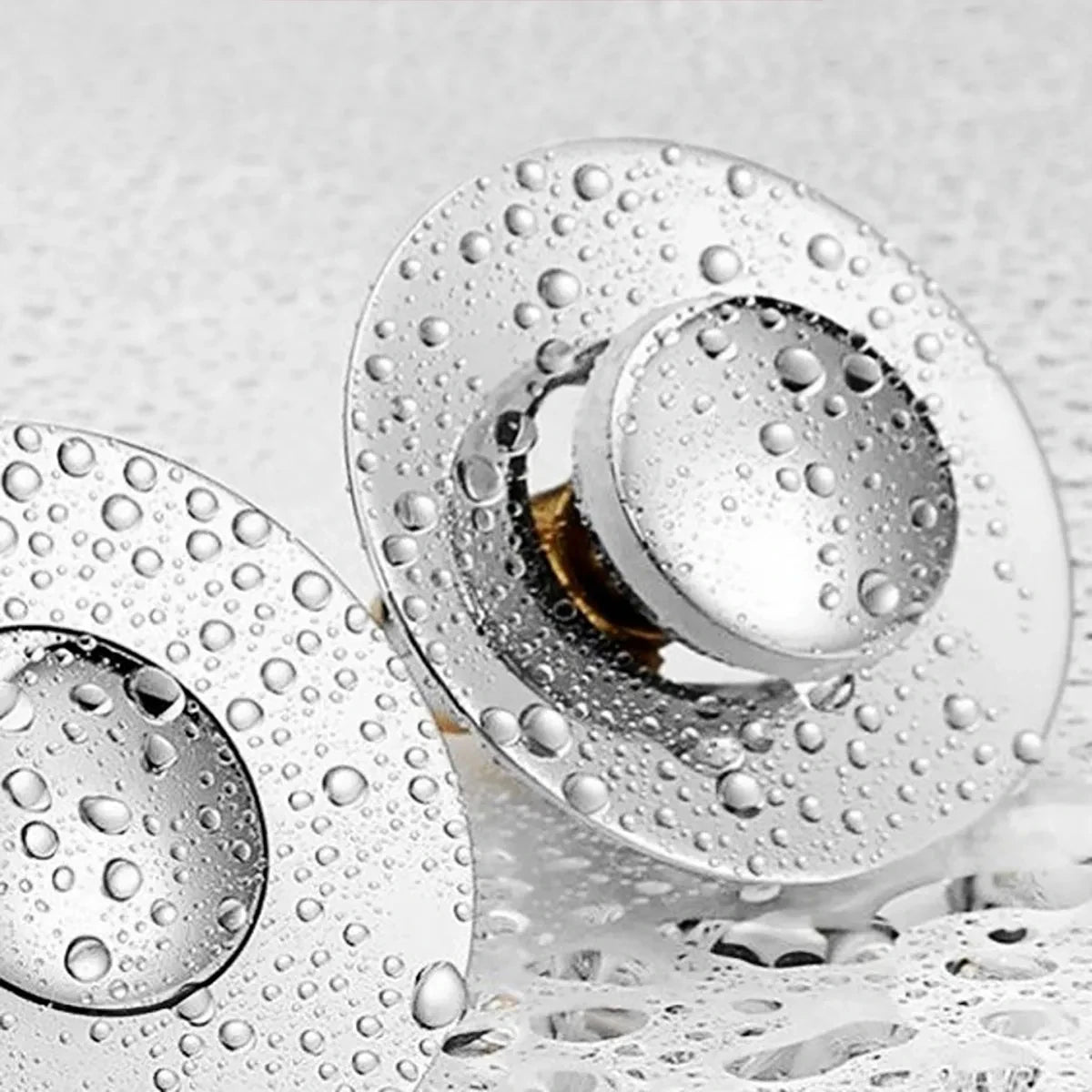 Rebound drain plug filter basin pop-up chrome sink