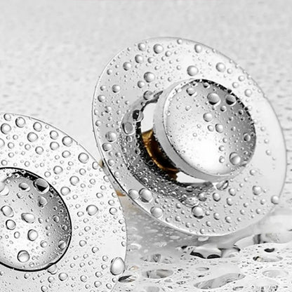 Rebound drain plug filter basin pop-up chrome sink