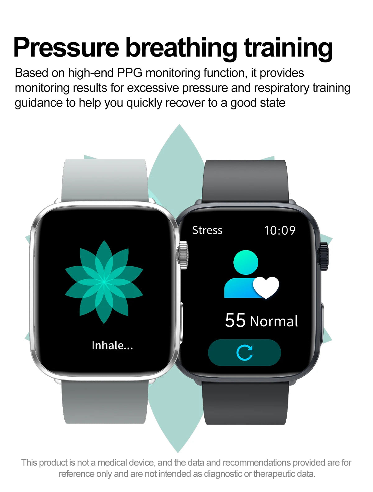 New Women Men AI Smart Diagnosis Watch HRV+PPG Blood Pressure