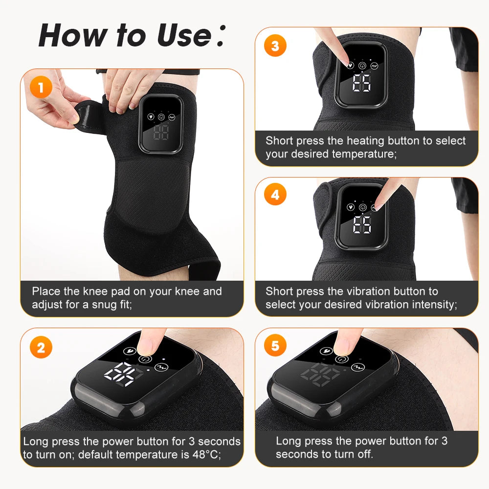Electric Heating Knee Wrap with 5 Modes Muscle Relaxation