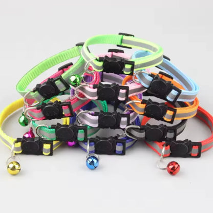 Colorful Reflective Breakaway Cat Collar with Bell
