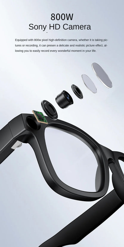 Smart Glasses AR AI Translation 4K Camera Bluetooth Call Touch Control