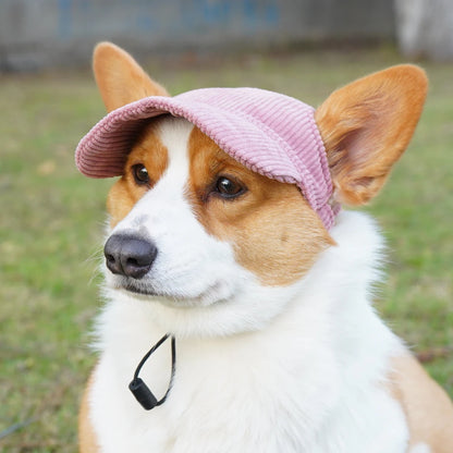 Fashion Big Dog Baseball Cap Durable Corduroy Sun Hat