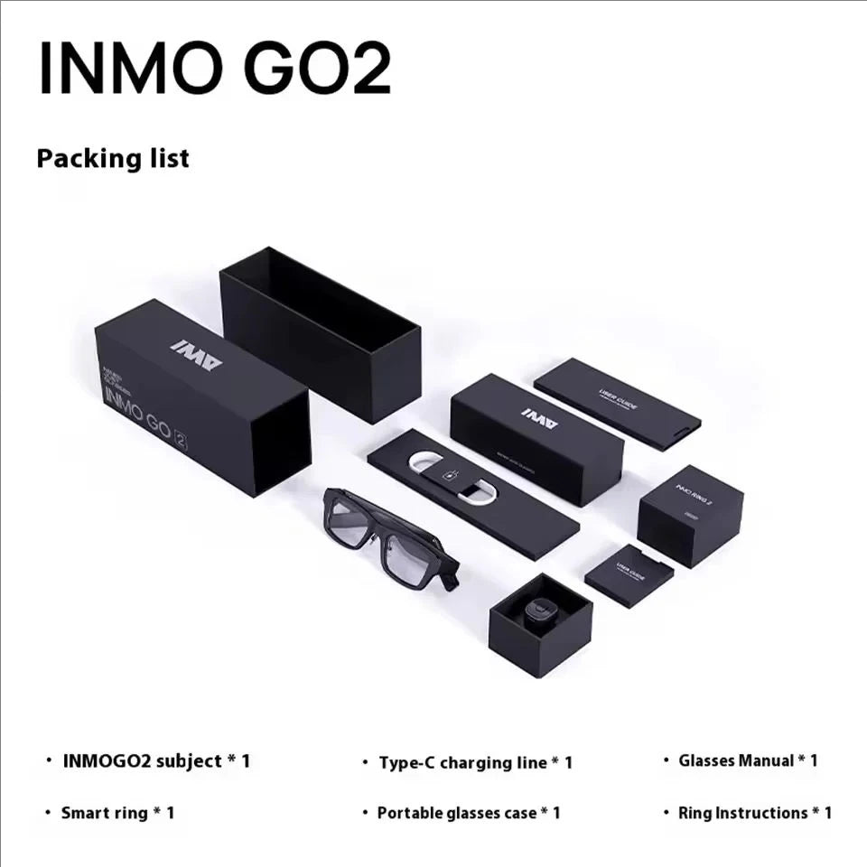 INMO Go2 Smart AR Translation Glasses Wireless AI Assistant