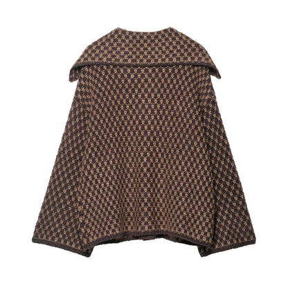 New Autumn Brown Long Sleeve Knitted Cardigans Women