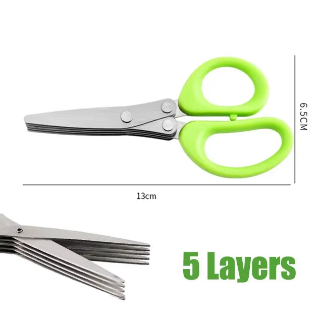 Multifunctional Scissors Stainless Steel 5 Layer Kitchen Scissors