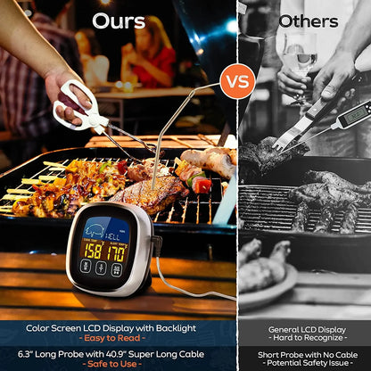 HOMEFISH Digital Meat Kitchen Thermometer Stainless